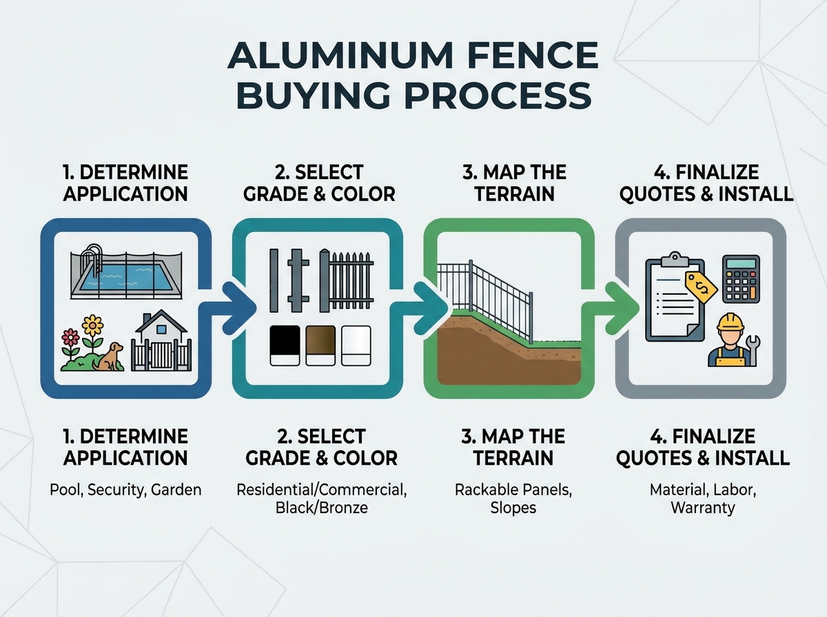Aluminum Fence Installation and Components